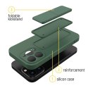 Wozinsky Kickstand Case silikonowe etui z podstawką etui Xiaomi Redmi 9 czarne