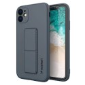 Wozinsky Kickstand Case silikonowe etui z podstawką iPhone 12 granatowe