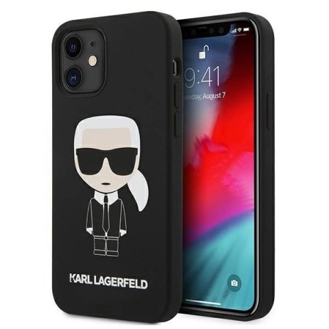 Etui Karl Lagerfeld Silicone Ikonik na iPhone 12 mini - czarne