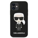 Etui Karl Lagerfeld Silicone Ikonik na iPhone 12 mini - czarne