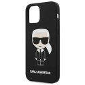 Etui Karl Lagerfeld Silicone Ikonik na iPhone 12 mini - czarne