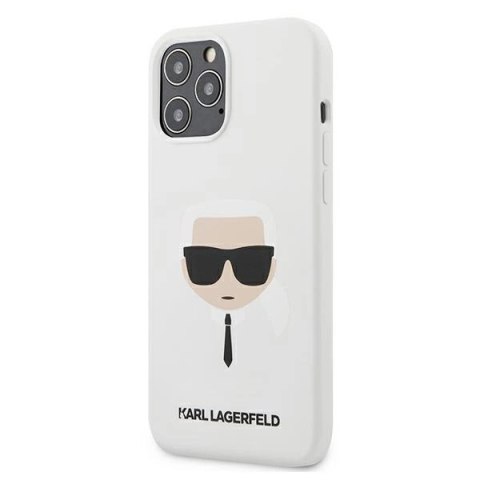 Etui Karl Lagerfeld Silicone Karl's Head na iPhone 12 Pro Max - białe