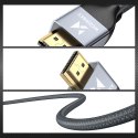 Wozinsky kabel HDMI 2.1 8K 60 Hz 48 Gbps / 4K 120 Hz / 2K 144 Hz 1 m srebrny (WHDMI-10)