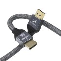 Wozinsky kabel HDMI 2.1 8K 60 Hz 48 Gbps / 4K 120 Hz / 2K 144 Hz 5 m srebrny (WHDMI-50)