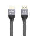 Wozinsky kabel HDMI 2.1 8K 60 Hz 48 Gbps / 4K 120 Hz / 2K 144 Hz 5 m srebrny (WHDMI-50)