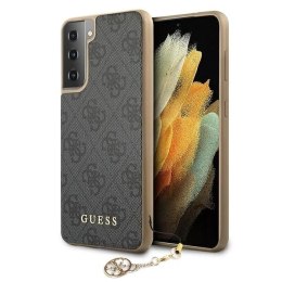 Etui Guess 4G Charms Collection na Samsung Galaxy S21+ - szare