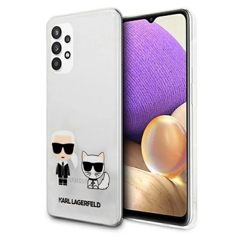 Etui Karl Lagerfeld Karl & Choupette na Samsung Galaxy A32 5G - przezroczyste