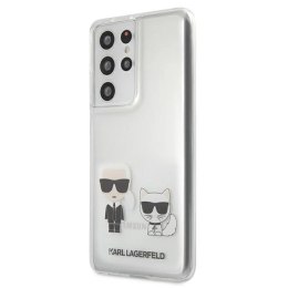 Etui Karl Lagerfeld Karl&Choupette na Samsung Galaxy S21 Ultra - przezroczyste