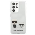 Etui Karl Lagerfeld Karl&Choupette na Samsung Galaxy S21 Ultra - przezroczyste