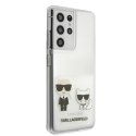 Etui Karl Lagerfeld Karl&Choupette na Samsung Galaxy S21 Ultra - przezroczyste