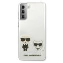 Etui Karl Lagerfeld Karl&Choupette na Samsung Galaxy S21+ - przezroczyste