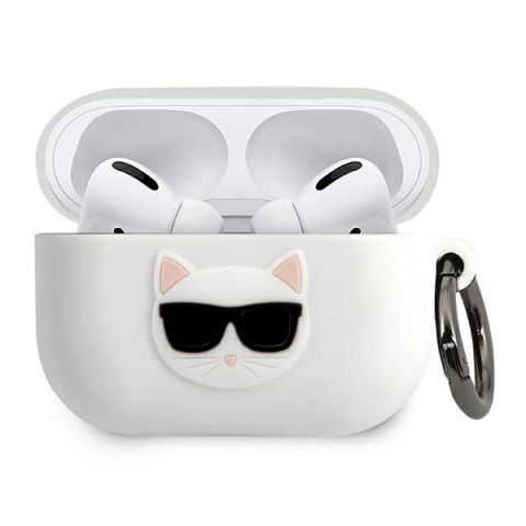 Etui Karl Lagerfeld Silicone Choupette na AirPods Pro - białe