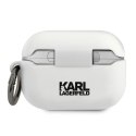 Etui Karl Lagerfeld Silicone Choupette na AirPods Pro - białe