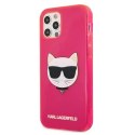 Karl Lagerfeld KLHCP12LCHTRP iPhone 12 Pro Max 6,7" różowy/pink hardcase Glitter Choupette Fluo