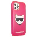 Karl Lagerfeld KLHCP12LCHTRP iPhone 12 Pro Max 6,7" różowy/pink hardcase Glitter Choupette Fluo