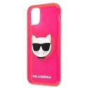 Karl Lagerfeld KLHCP12LCHTRP iPhone 12 Pro Max 6,7" różowy/pink hardcase Glitter Choupette Fluo