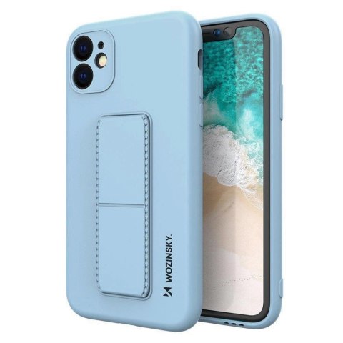 Wozinsky Kickstand Case silikonowe etui z podstawką etui Samsung Galaxy A22 5G jasnoniebieskie