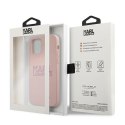 Etui Karl Lagerfeld Silicone Stack Logo na iPhone 12 Pro Max - różowe