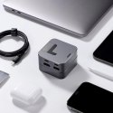 HUB Joyroom S-H121 podstawka USB-C - USB-A 3.0 / RJ45 / HDMI / USB-C / Thunderbolt do MacBook Pro - szary