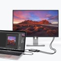 Choetech adapter przejściówka rozdzielacz USB Typ C Thunderbolt 3 (40Gbps) - 2x DisplayPort 4K 60Hz czarny (HUB-D03)