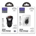 Joyroom C-A09 Mini szybka ładowarka samochodowa 2x USB 30W Quick Charge, SCP, PD, AFC czarny