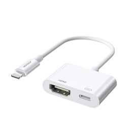 Adapter Joyroom S-H141 Lightning (męski) - HDMI FullHD 1080p 60Hz (żeński) / Lightning (żeński) - biały