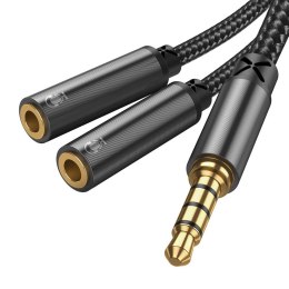 Rozdzielacz Joyroom SY-A04 AUX mini jack 3,5 mm (męski) - 2x mini jack 3,5 mm (żeński) 0.2m - czarny