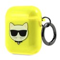 Etui Karl Lagerfeld Choupette na AirPods 1/2 - żółte