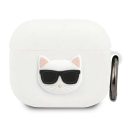 Etui Karl Lagerfeld Silicone Choupette na AirPods 3 - białe