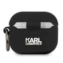 Etui Karl Lagerfeld Silicone Ikonik na AirPods 3 - czarne