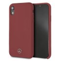 Etui Mercedes Silicone Line na iPhone Xr - czerwone