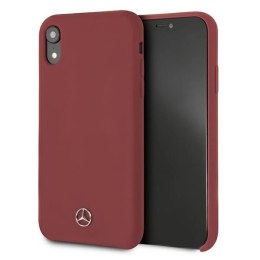 Etui Mercedes Silicone Line na iPhone Xr - czerwone