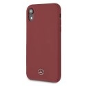 Etui Mercedes Silicone Line na iPhone Xr - czerwone