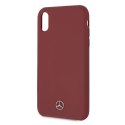 Etui Mercedes Silicone Line na iPhone Xr - czerwone