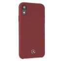 Etui Mercedes Silicone Line na iPhone Xr - czerwone