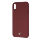 Etui Mercedes Silicone Line na iPhone Xs Max - czerwone