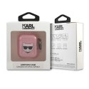 Karl Lagerfeld Glitter Choupette AirPods 1/2 cover - różowe