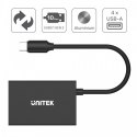 Unitek HUB USB-C 4x USB-A; 10Gbps; H1301