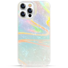 Kingxbar Shell Series luksusowe eleganckie etui na iPhone 13 perłowy-niebieski