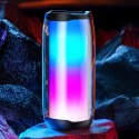 WK Design głośnik bezprzewodowy Bluetooth 5.0 RGB 2000mAh czarny (D31 black)