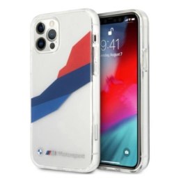 Etui BMW Motorsport Tricolor na iPhone 12 Pro Max - przezroczyste