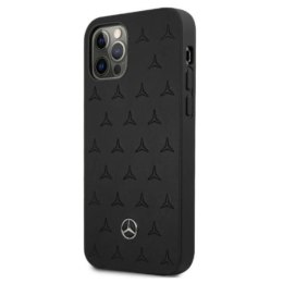 Etui Mercedes Leather Stars Pattern na iPhone 12 Pro Max - czarne