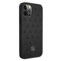 Etui Mercedes Leather Stars Pattern na iPhone 12 Pro Max - czarne