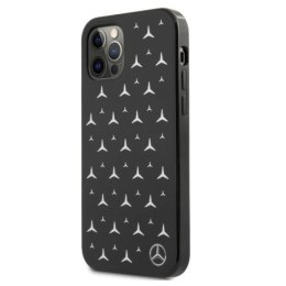 Etui Mercedes Silver Stars Pattern na iPhone 12 Pro Max - czarne