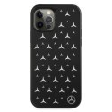 Etui Mercedes Silver Stars Pattern na iPhone 12 Pro Max - czarne