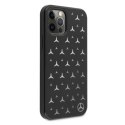 Etui Mercedes Silver Stars Pattern na iPhone 12 Pro Max - czarne