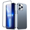 Joyroom 360 Full Case etui pokrowiec do iPhone 13 Pro Max obudowa na tył i przód + szkło hartowane szary (JR-BP928 tarnish)