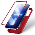 Joyroom 360 Full Case etui pokrowiec do iPhone 13 Pro obudowa na tył i przód + szkło hartowane czerwony (JR-BP935 red)