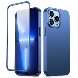 Joyroom 360 Full Case etui pokrowiec do iPhone 13 Pro obudowa na tył i przód + szkło hartowane niebieski (JR-BP935 blue)