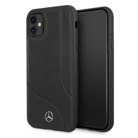 Mercedes MEHCN61CDOBK iPhone 11 6,1" / Xr czarny/black hardcase Leather Perforated Area